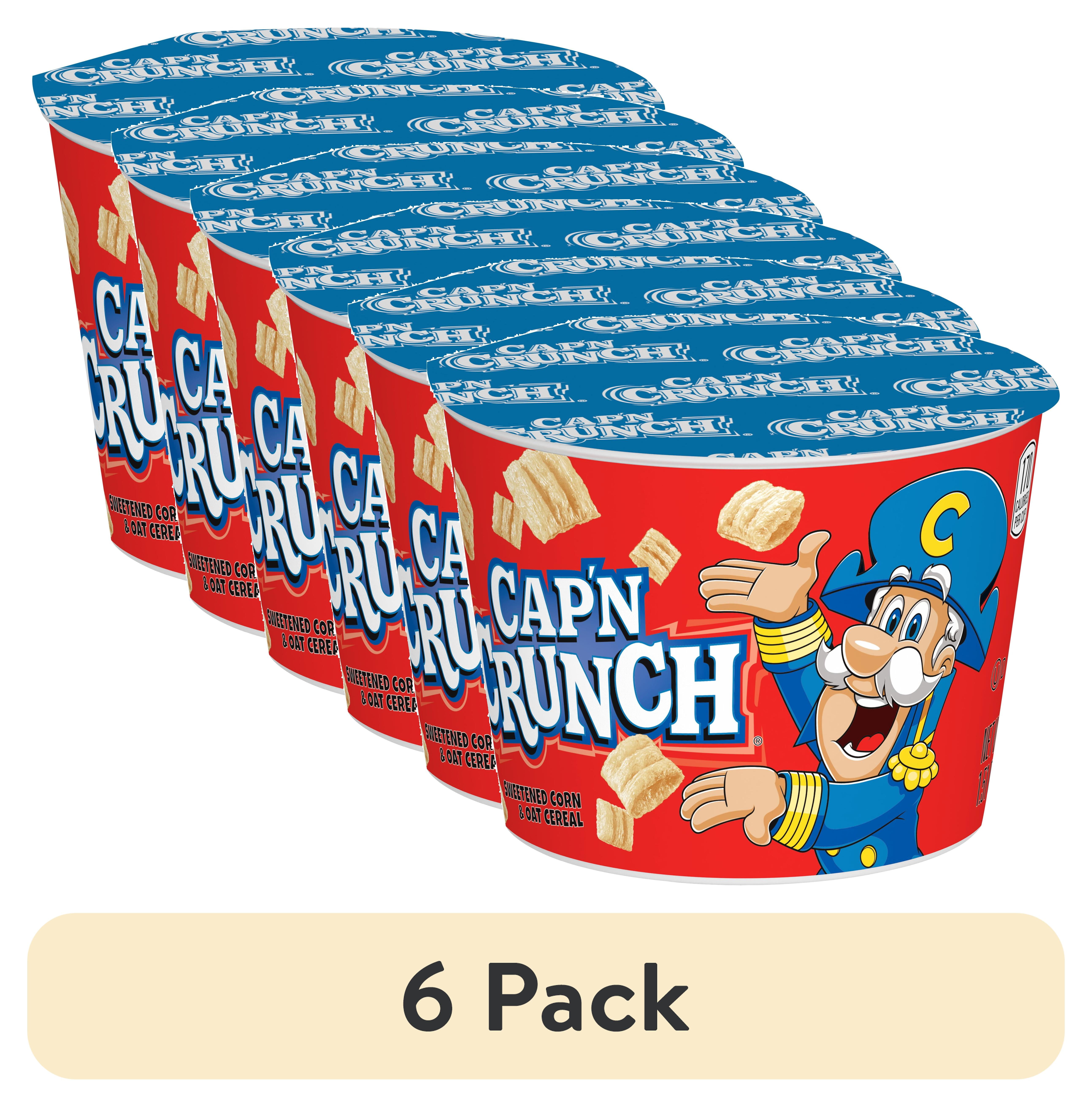 (6 pack) Cap'n Crunch Breakfast Cereal Original Express Cup, 1.51oz