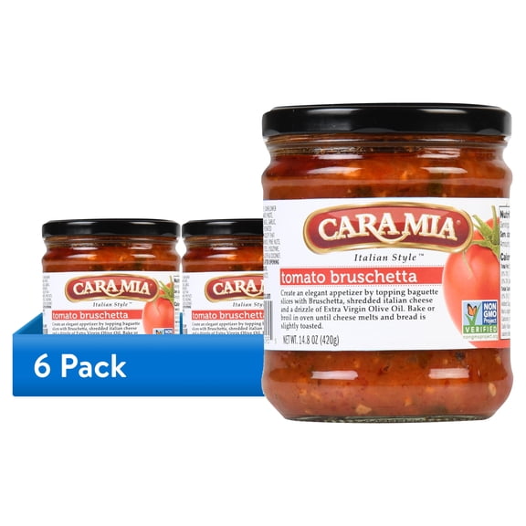(6 pack) Cara Mia Tomato Bruschetta, 14.8 oz. Jar