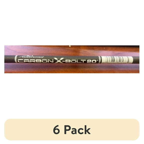 (6 pack) Carbon Express Carbon 20 Crossbow Bolt, 20", Black, 4" Fusion Vanes
