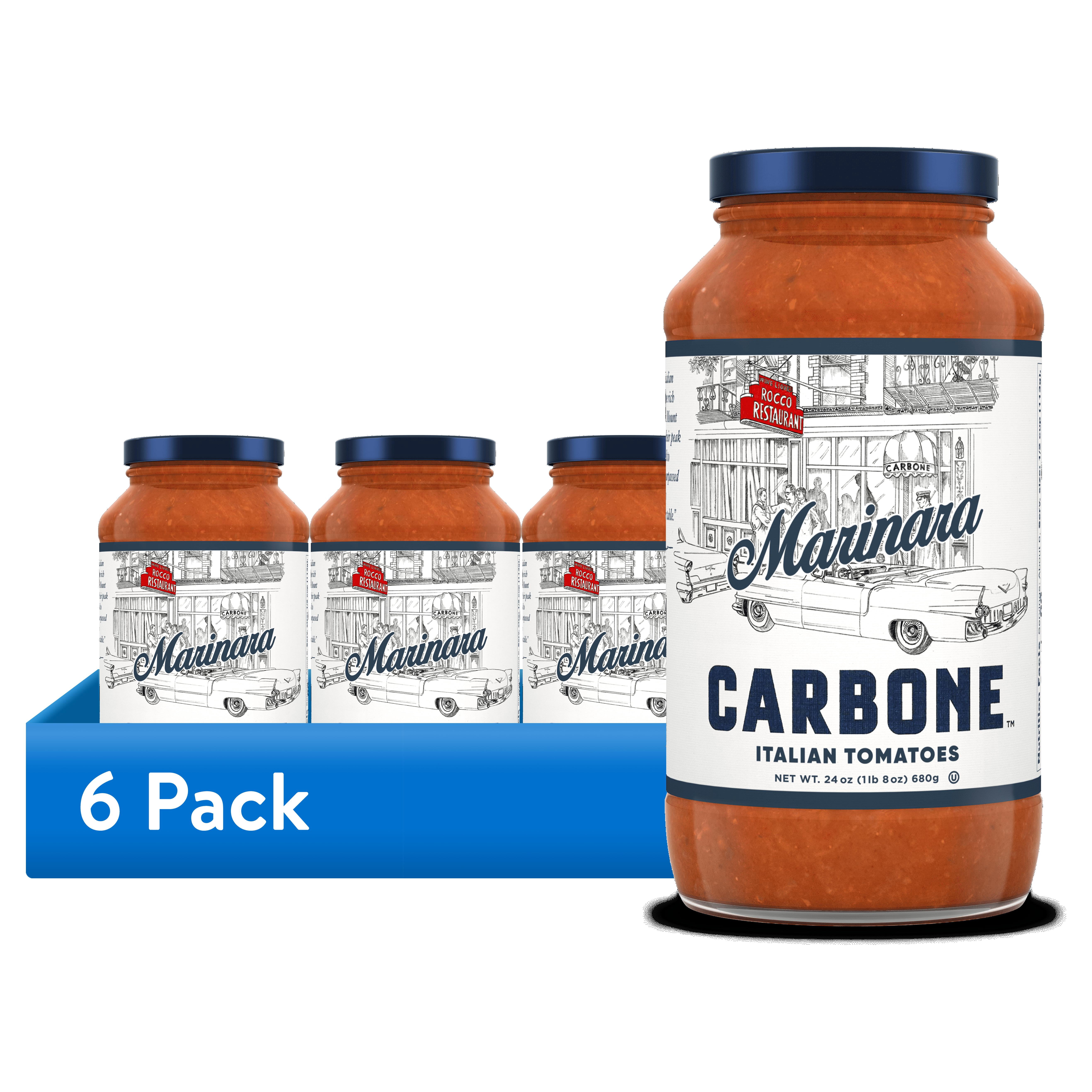 (6 pack) Carbone Fine Food Marinara Pasta Sauce Made with Italian Tomatoes, 24 oz