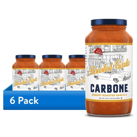 (6 pack) Carbone Fine Foods Roasted Garlic Pasta Sauce, 24 oz