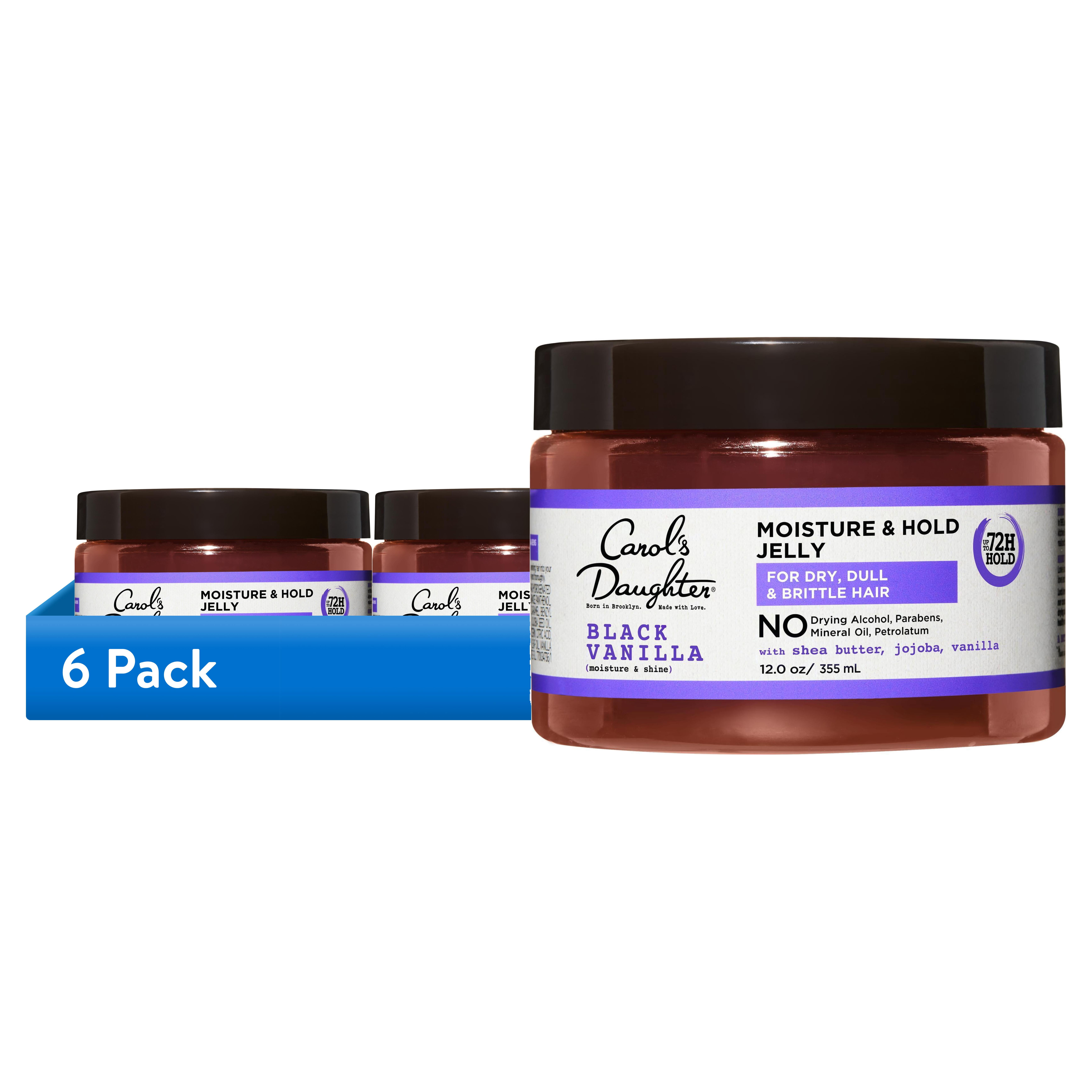(6 pack) Carol's Daughter Black Vanilla Moisture and Hold Hair Styling Gel with Shea Butter, 12 oz
