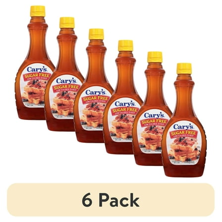 (6 pack) Cary's Sugar Free Original Low Calorie Maple Syrup, Kosher, 24 fl oz Bottle