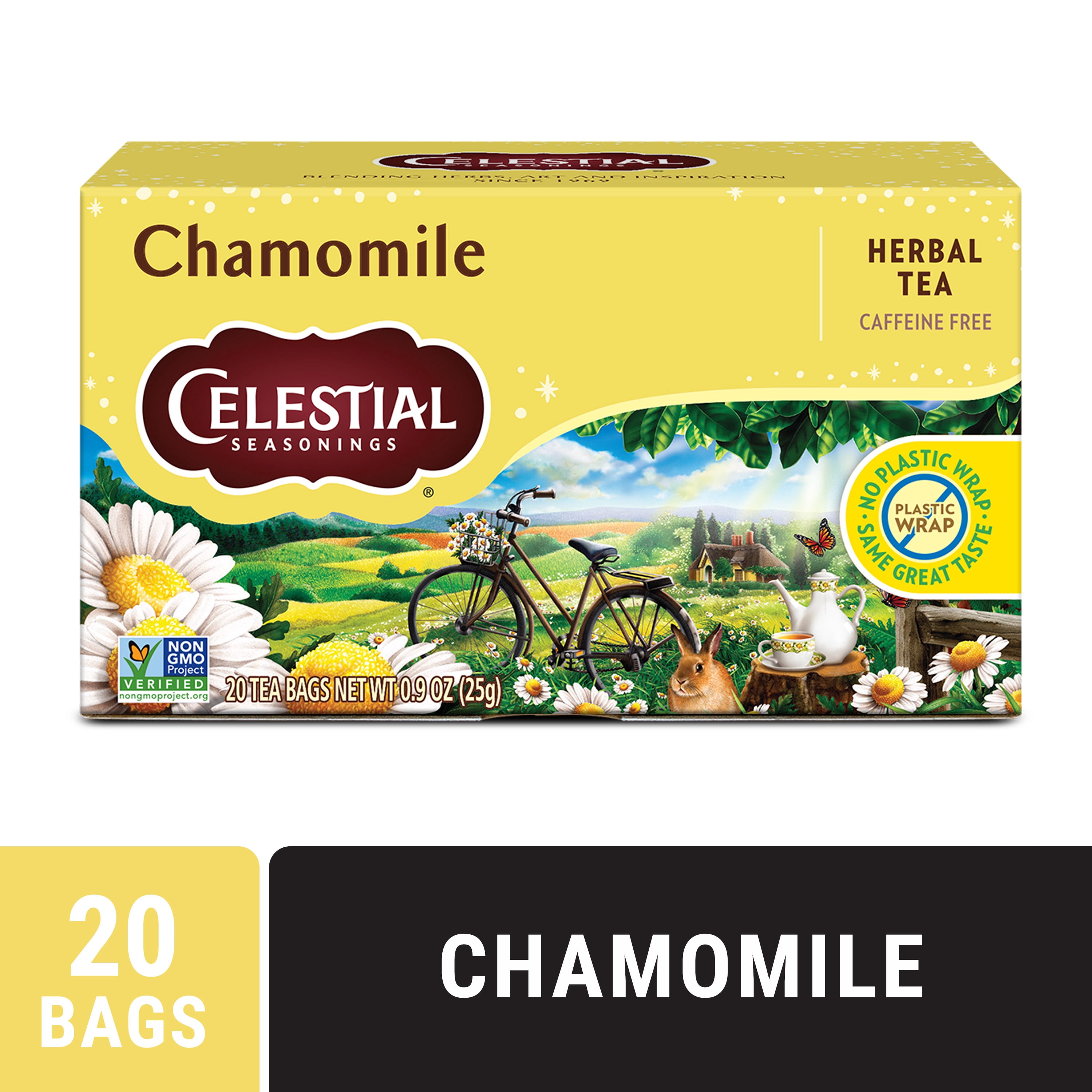 (6 pack) Celestial Seasonings Chamomile Caffeine-Free Herbal Tea Bags (20 Count)