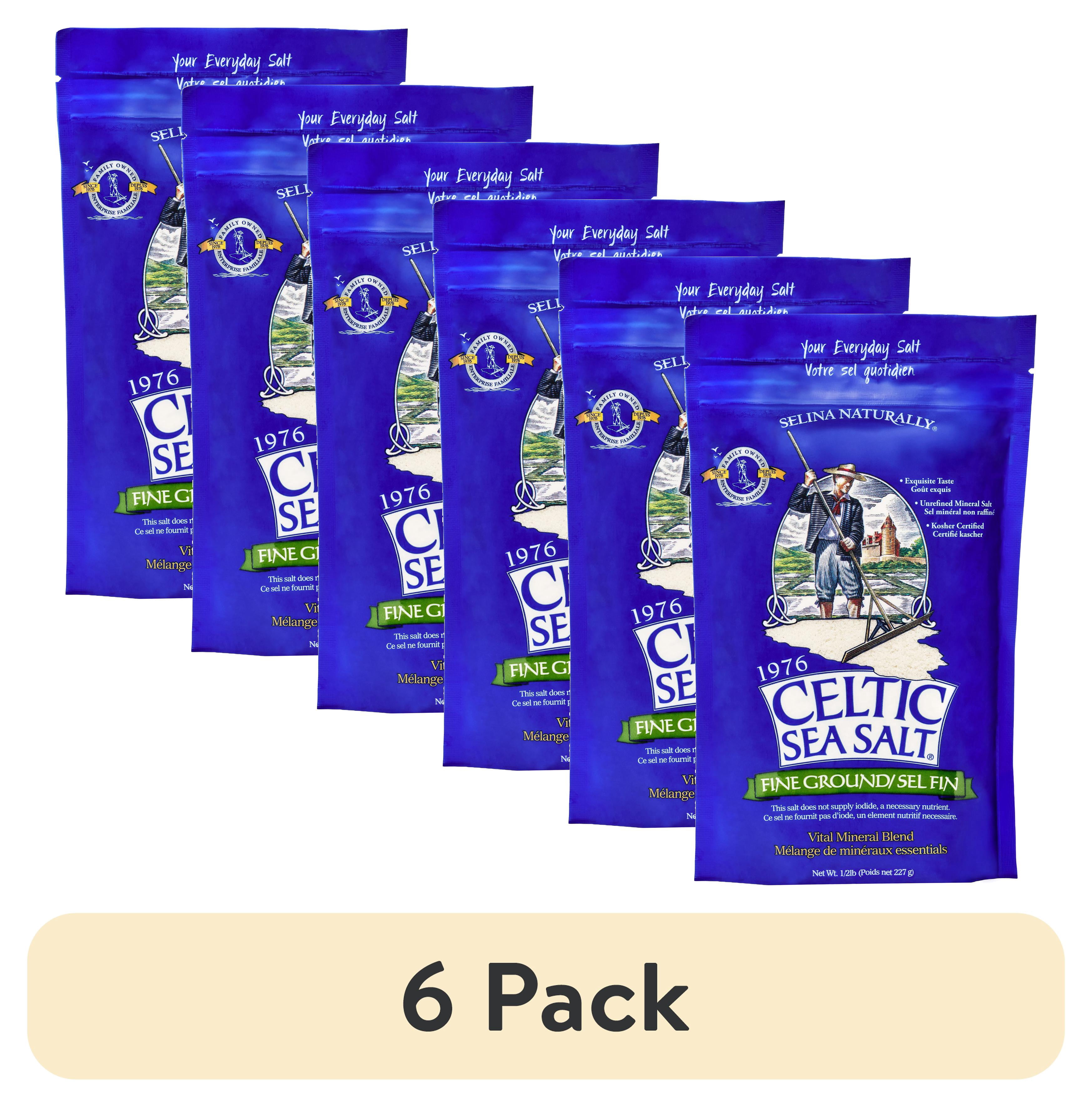 5 pack) Celtic Sea Salt, Fine Ground, 8 Ounce - Walmart.com