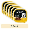 thumbnail image 1 of (6 pack) Cesar Classic Loaf In Sauce Grilled Steak & Eggs Dog Food, 3.5 Oz Easy Peel Tray, 1 of 15