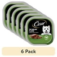 thumbnail image 1 of (6 pack) Cesar Loaf in Sauce Top Sirloin Flavor Adult Wet Dog Food, 3.5 oz Easy Peel Trays, 1 of 11