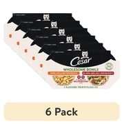 6 pack Cesar Wholesome Bowls Broth Variety Pack Wet Dog Food, 3 oz Bowls, 6 Pack