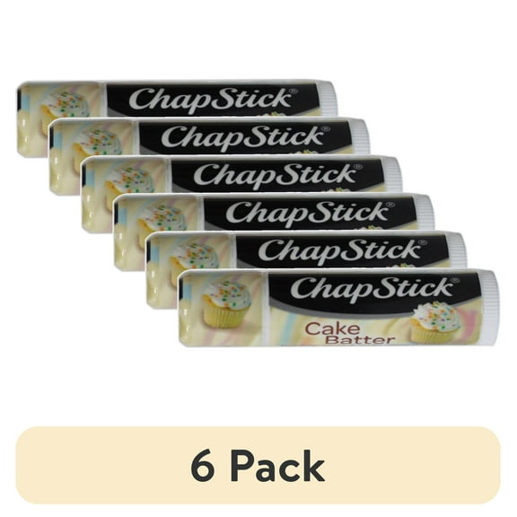 (6 pack) ChapStick Cake Batter Lip Balm, 0.15 oz