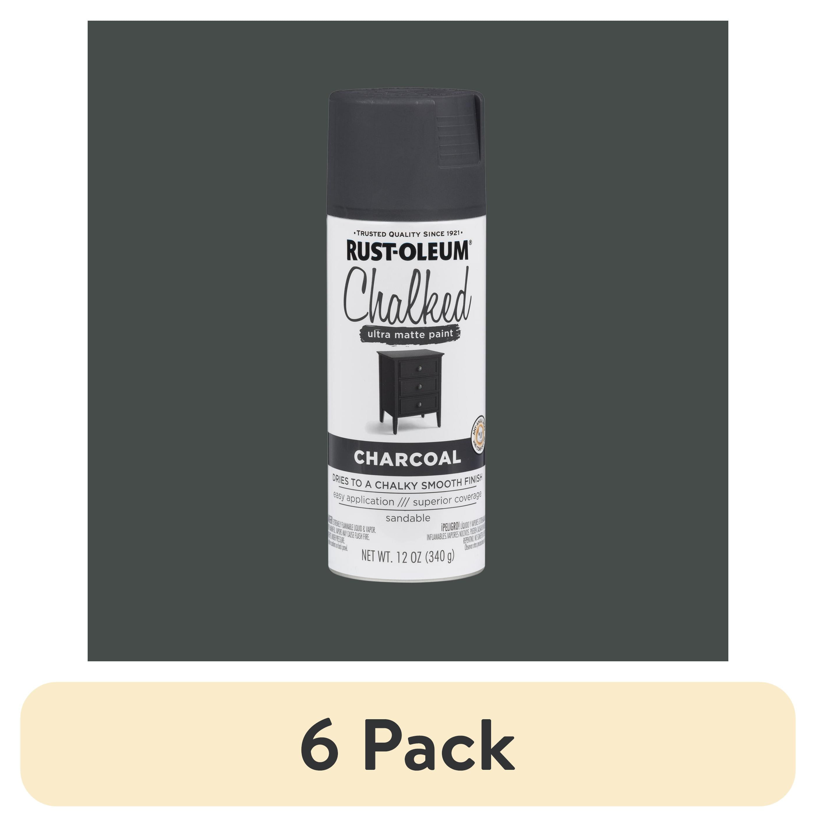 Charcoal, Rust-Oleum Chalked Ultra Matte Spray Paint-302590, 12 oz