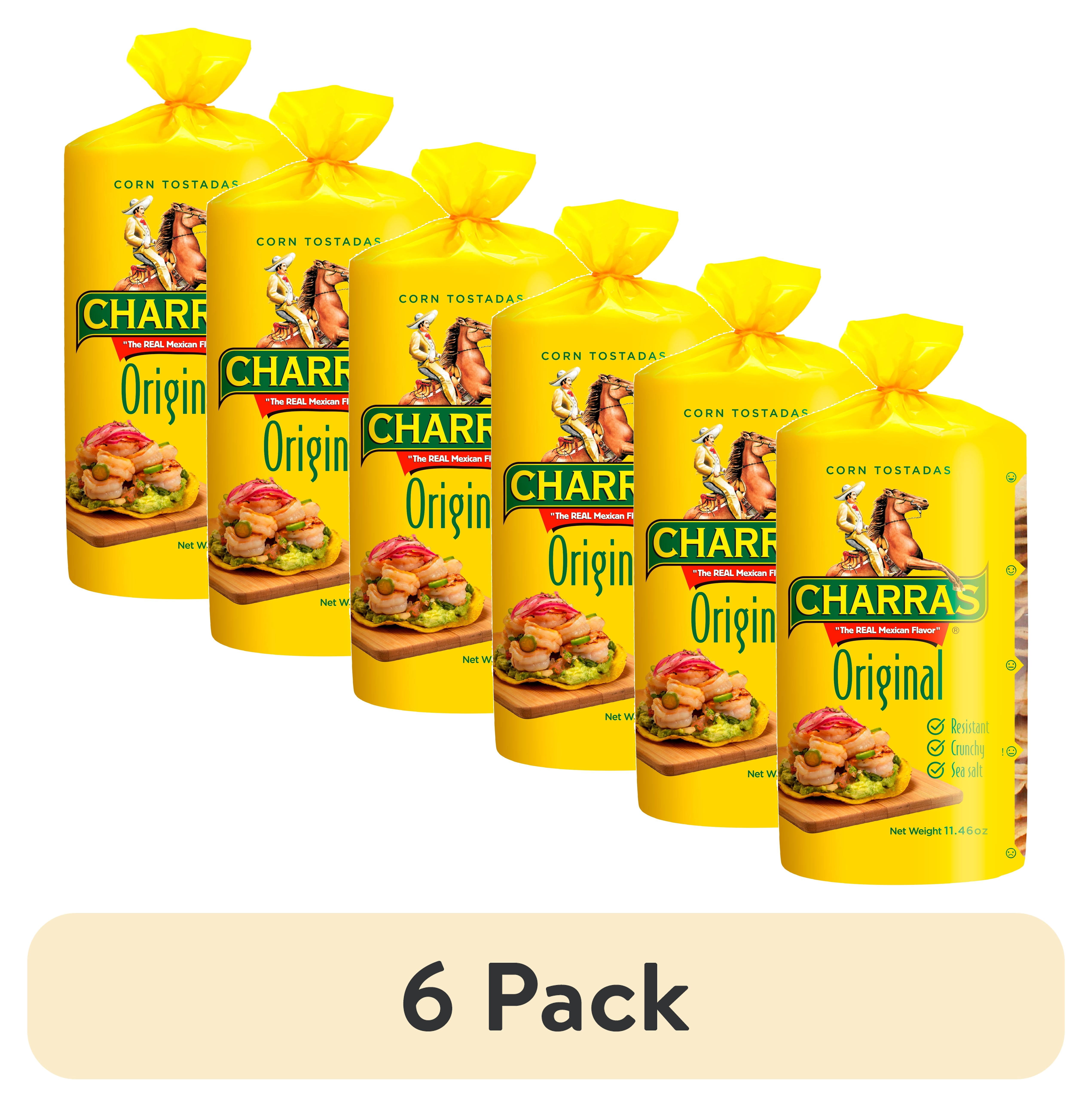 (6 pack) Charras Original Corn Tostadas Amarilla, Gluten-Free Yellow, 11.46oz