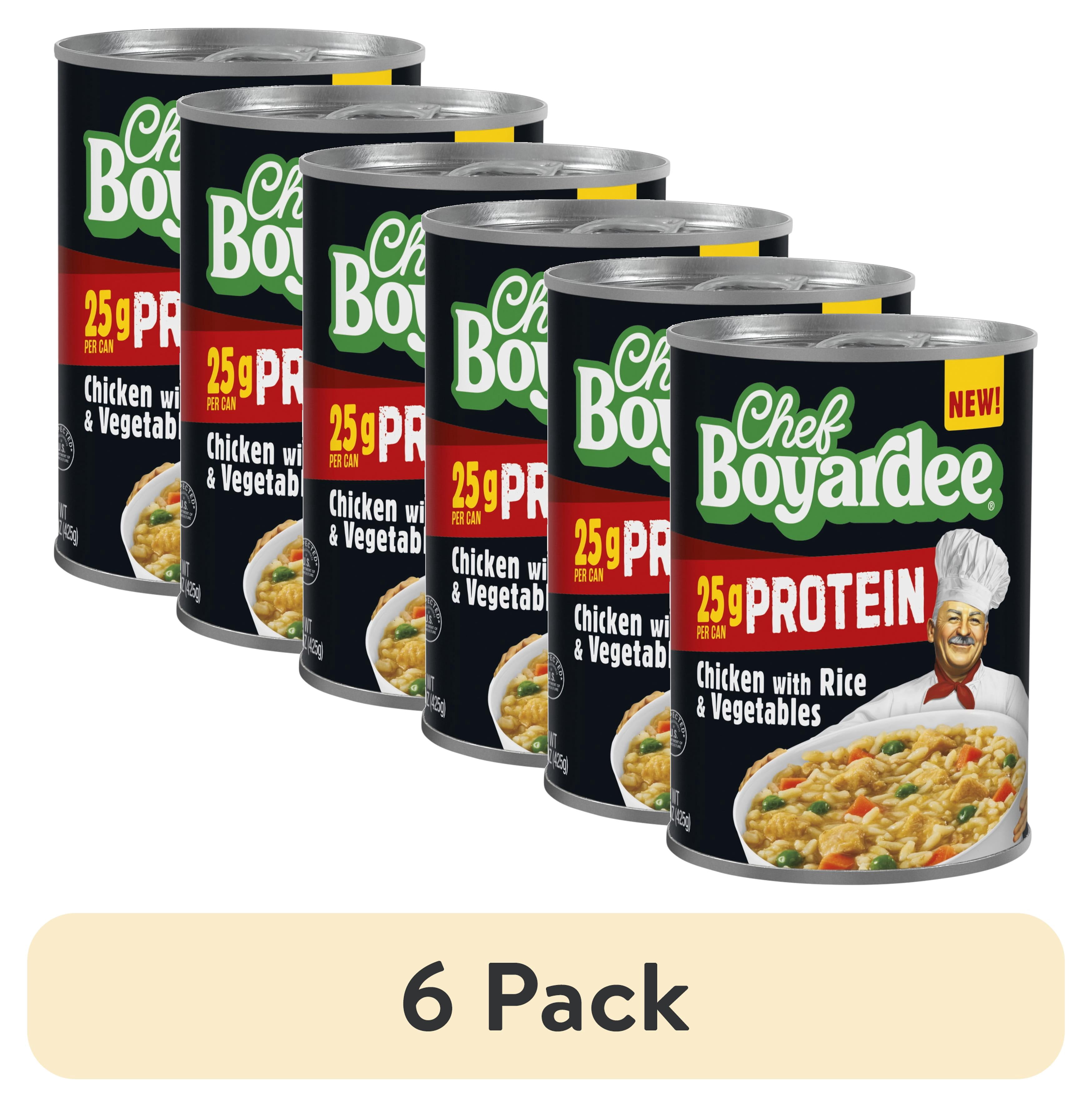 (6 pack) Chef Boyardee Protein Chicken & Rice, 15 oz Can