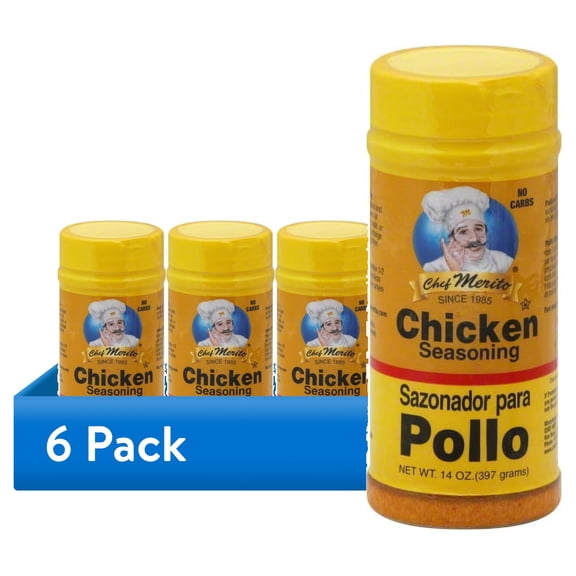 (6 pack) Chef Merito Chicken Seasoning, 14 oz