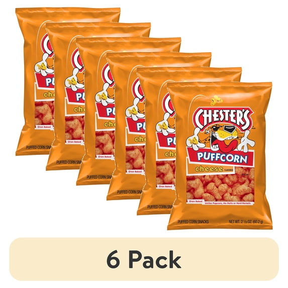 (6 pack) Chester's Cheddar Popcorn $2 Prepriced 2.13 oz. Bag