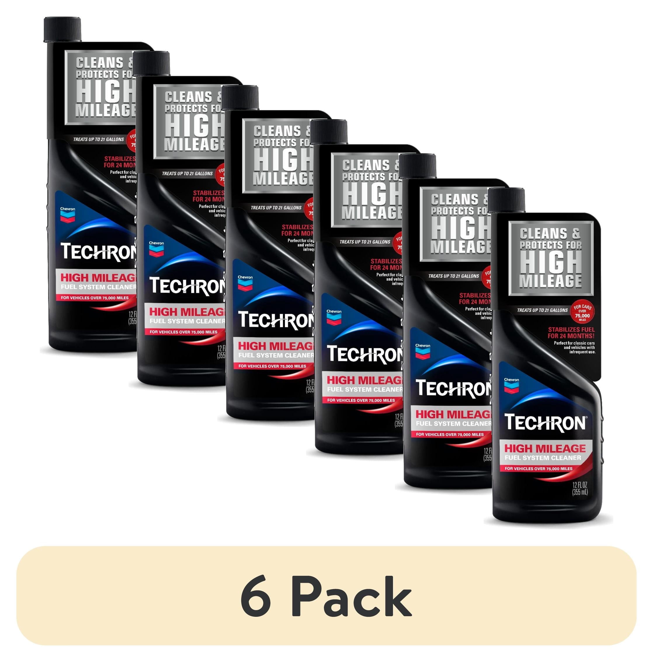 (1 pack) Chevron Techron High Mileage Fuel System Cleaner, 12 fl oz