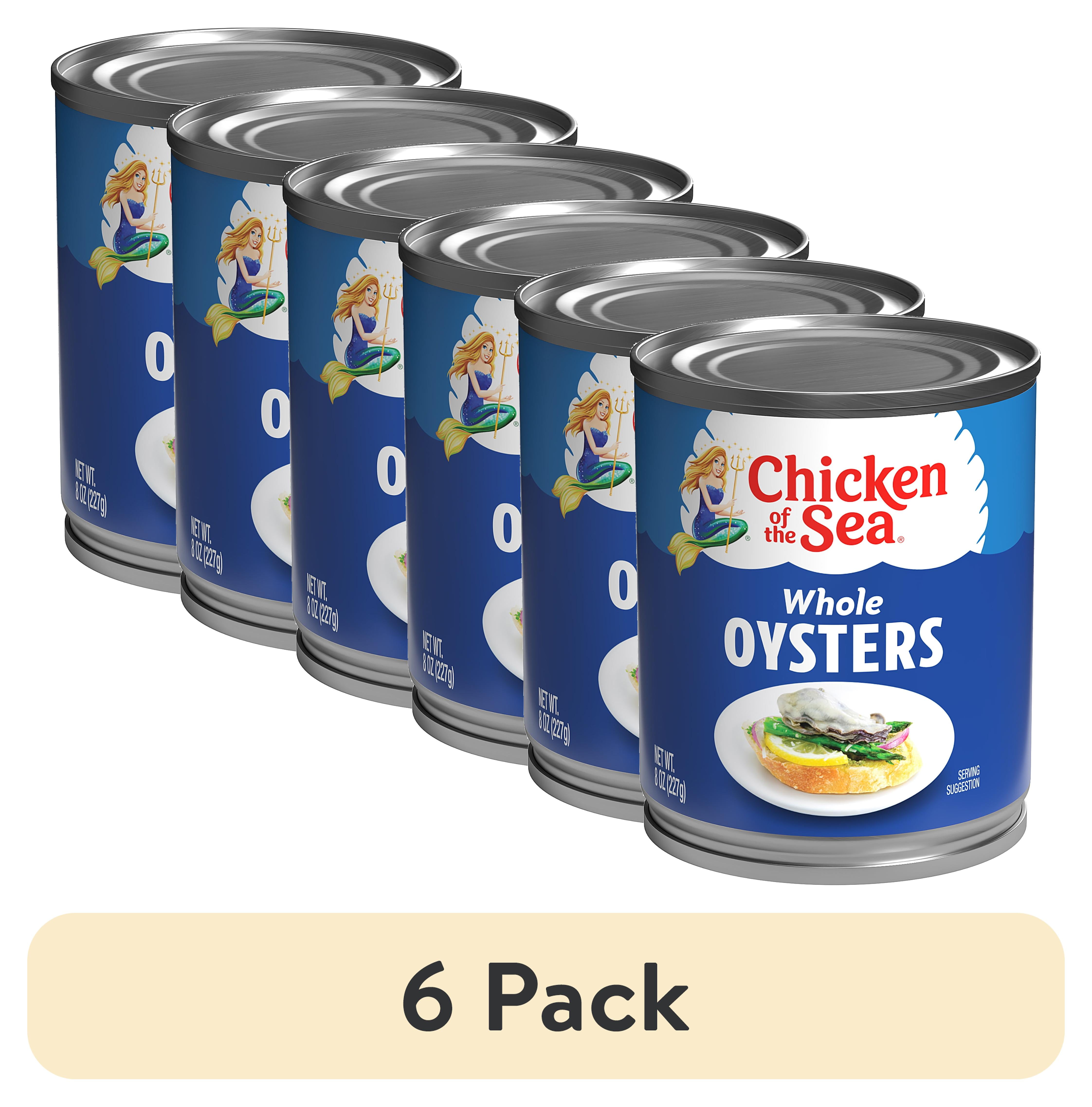 (6 pack) Chicken of the Sea Whole Oysters 8 oz