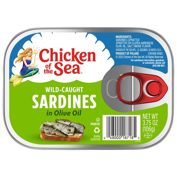 (6 pack) Chicken of the Sea Wild Caught Sardines in Olive Oil 3.75 oz