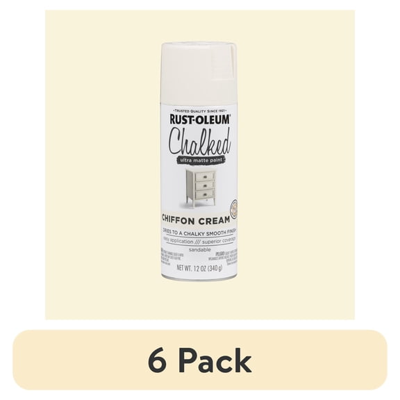 Chiffon Cream, Rust-Oleum Chalked Ultra Matte Spray Paint, 12 oz
