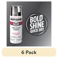 thumbnail image 1 of (6 pack) Chrome, Rust-Oleum Stops Rust Bright Coat Metallic Spray Paint-7718830, 11 oz, 1 of 11