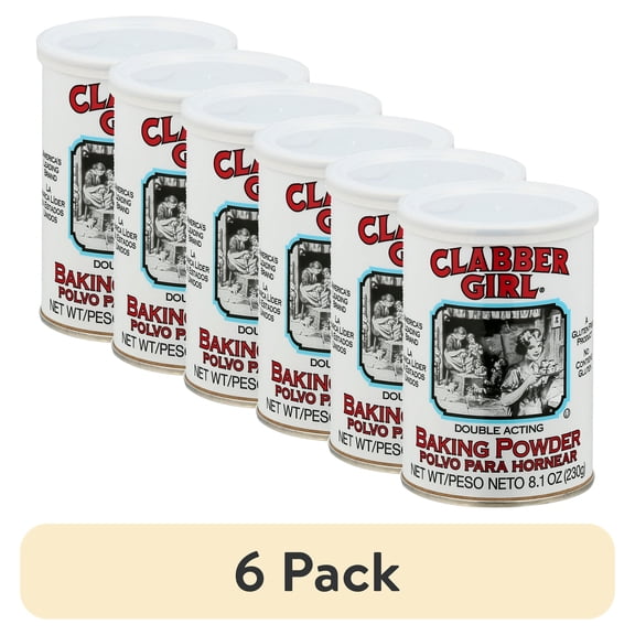 (6 pack) Clabber Girl, Gluten-Free, Double Acting Baking Powder, 8.1 oz pack of 3