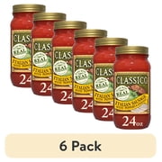 (6 pack) Classico Italian Sausage with Peppers & Onions Pasta Sauce, 24 oz Jar