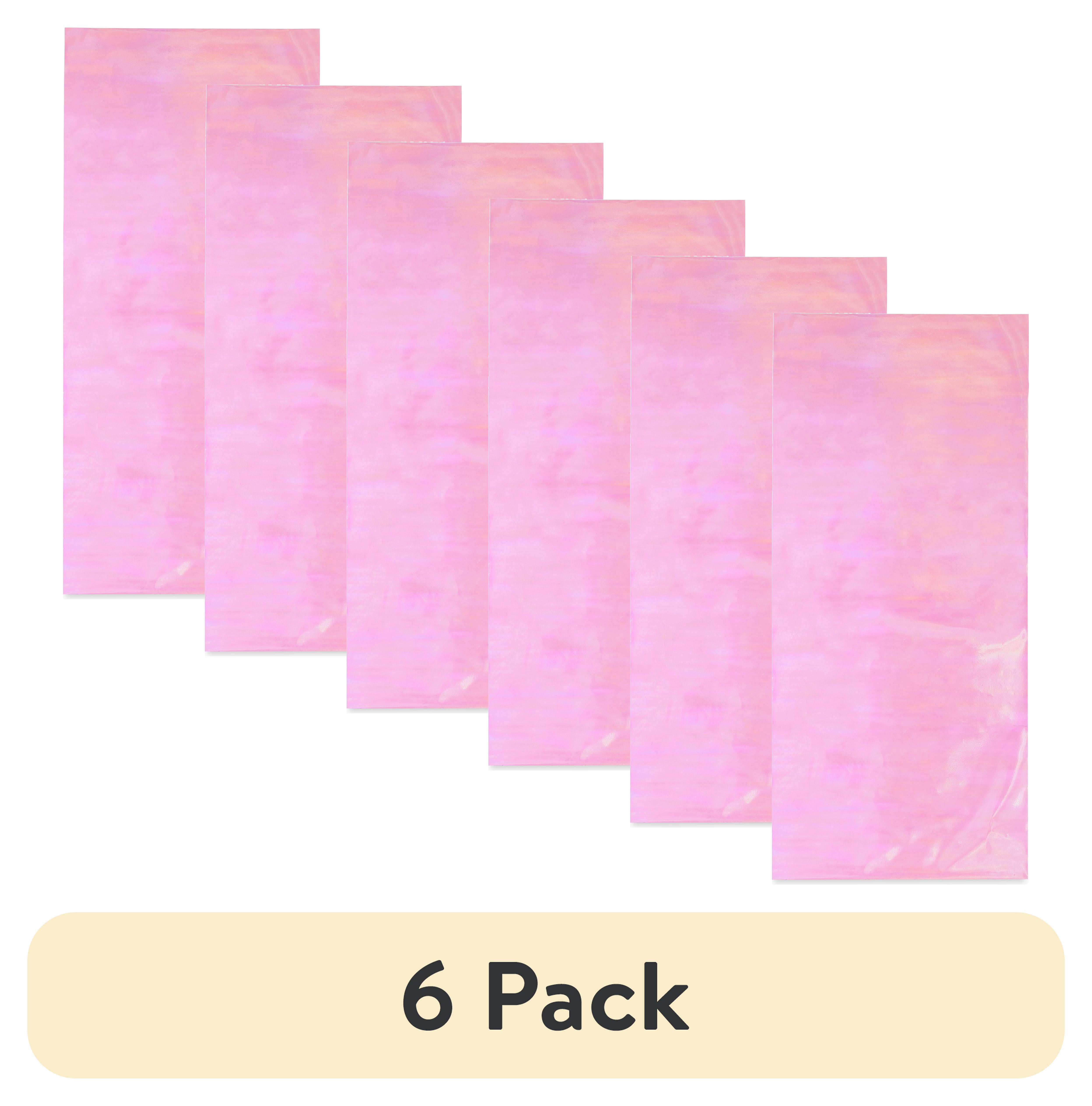 (6 pack) Way To Celebrate Clear Iridescent Party Favor Bags with Silver Twist Ties, 11 x 5 in, 20 Count