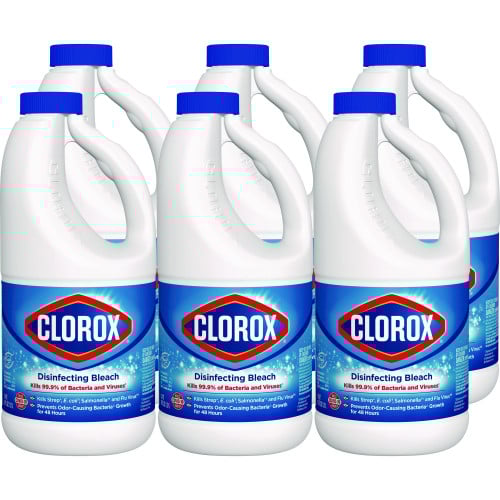(6 pack) Clorox Disinfecting Liquid Bleach Cleaner, Regular Scent, 43 fl oz
