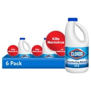 6 pack Clorox Disinfecting Liquid Bleach Cleaner, Regular Scent, 43 fl oz