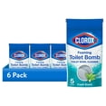 thumbnail image 1 of (6 pack) Clorox Foaming Toilet Bomb Toilet Bowl Cleaner, Bleach Free, Fresh Scent, 5 Count, 1 of 11