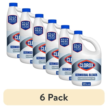 (6 pack) Clorox Germicidal Bleach Cleaner, Regular Scent, 121 fl oz
