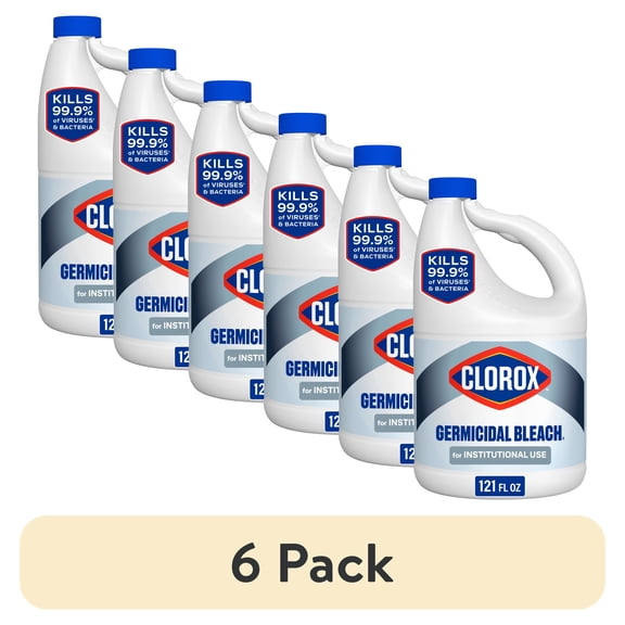 (6 pack) Clorox Germicidal Bleach Cleaner, Regular Scent, 121 fl oz