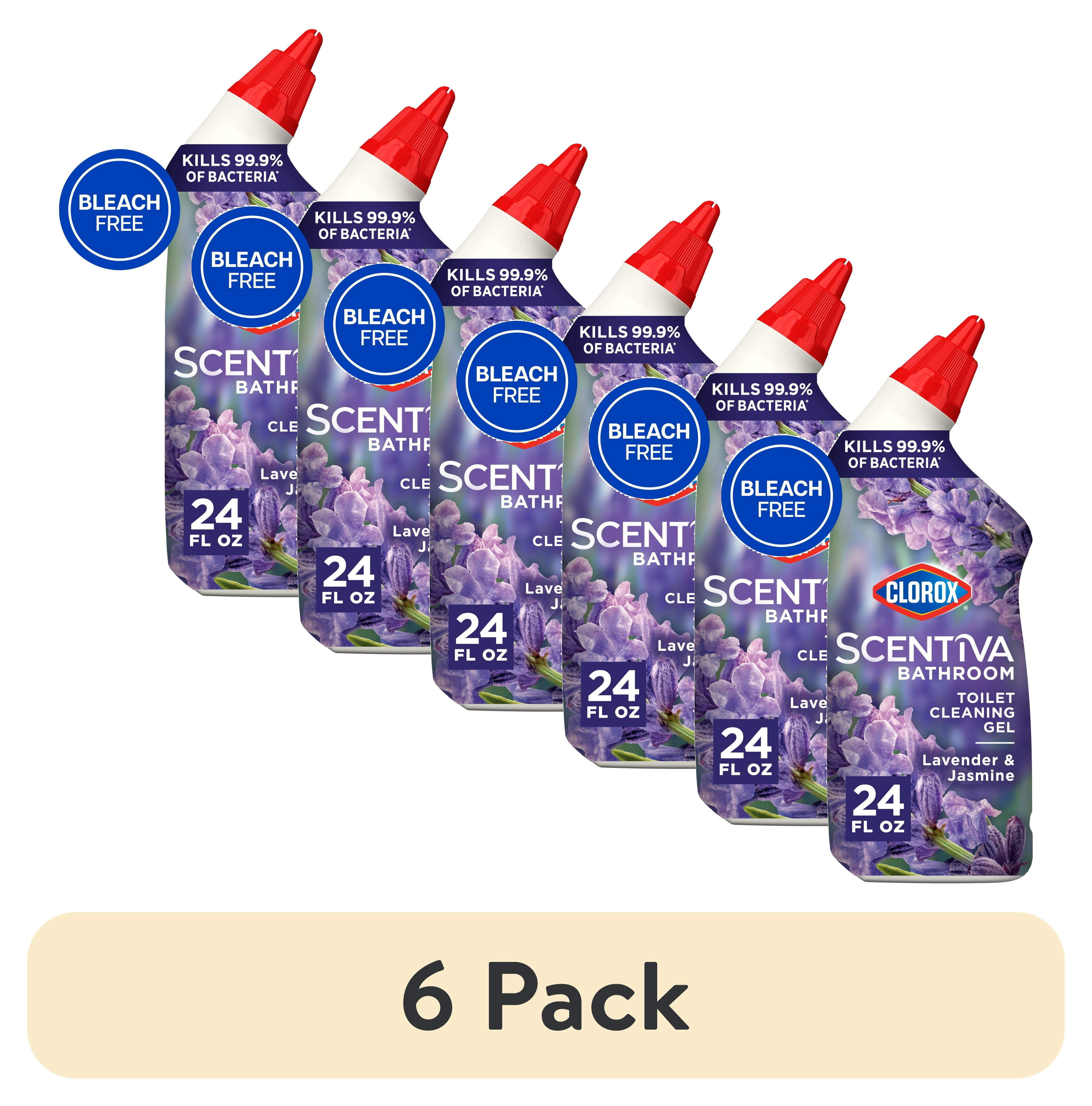 (6 pack) Clorox Scentiva Bathroom Toilet Cleaning Gel, Lavender and Jasmine, 24 Fluid Ounces