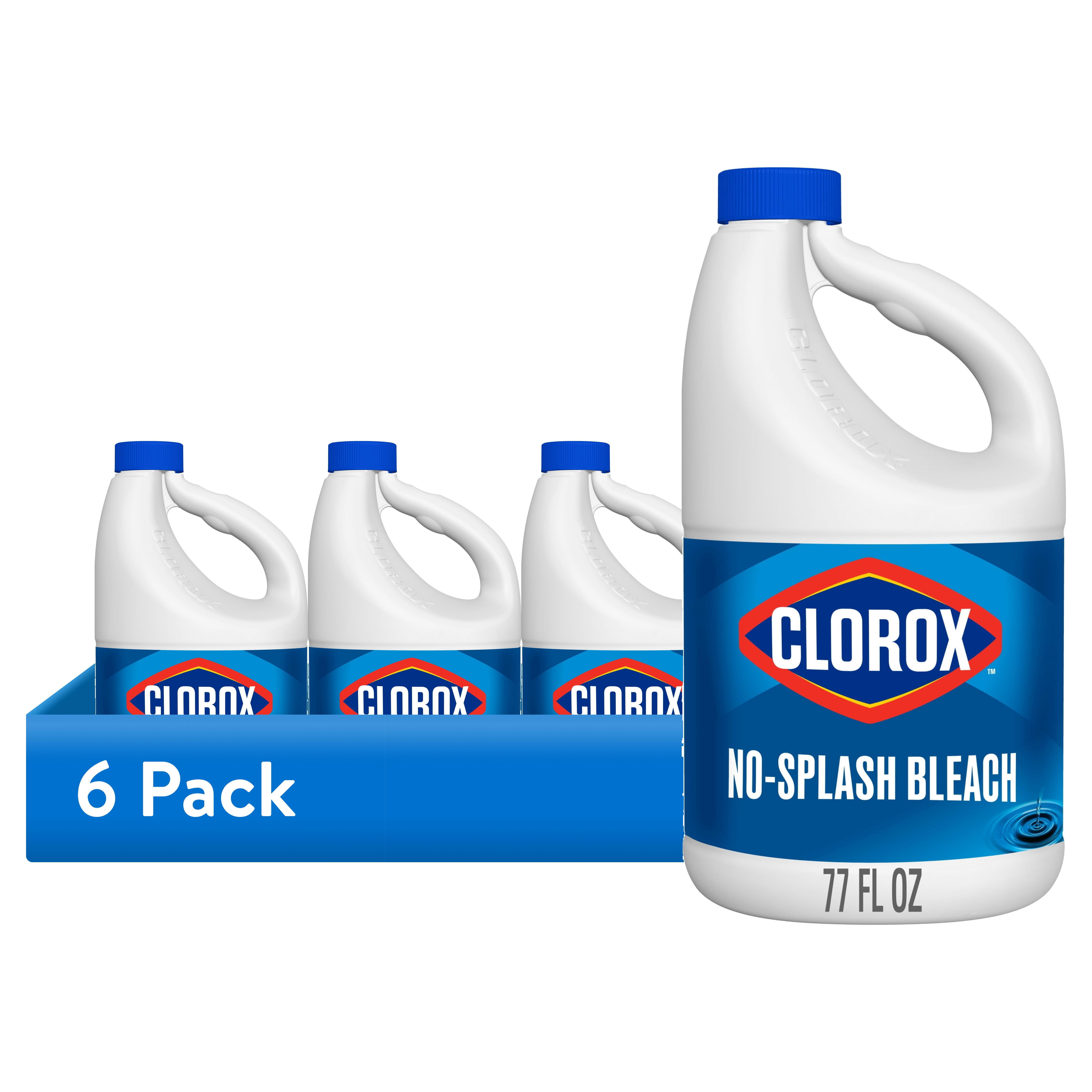 (6 pack) Clorox No Splash Bleach, 77 fl oz