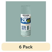 (6 pack) Coastal Sage, Rust-Oleum American Accents 2X Ultra Cover Ultra Matte Spray Paint-344684, 12 oz