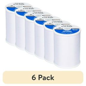 (6 pack) Coats & Clark All Purpose White Polyester Thread, 300 Yards