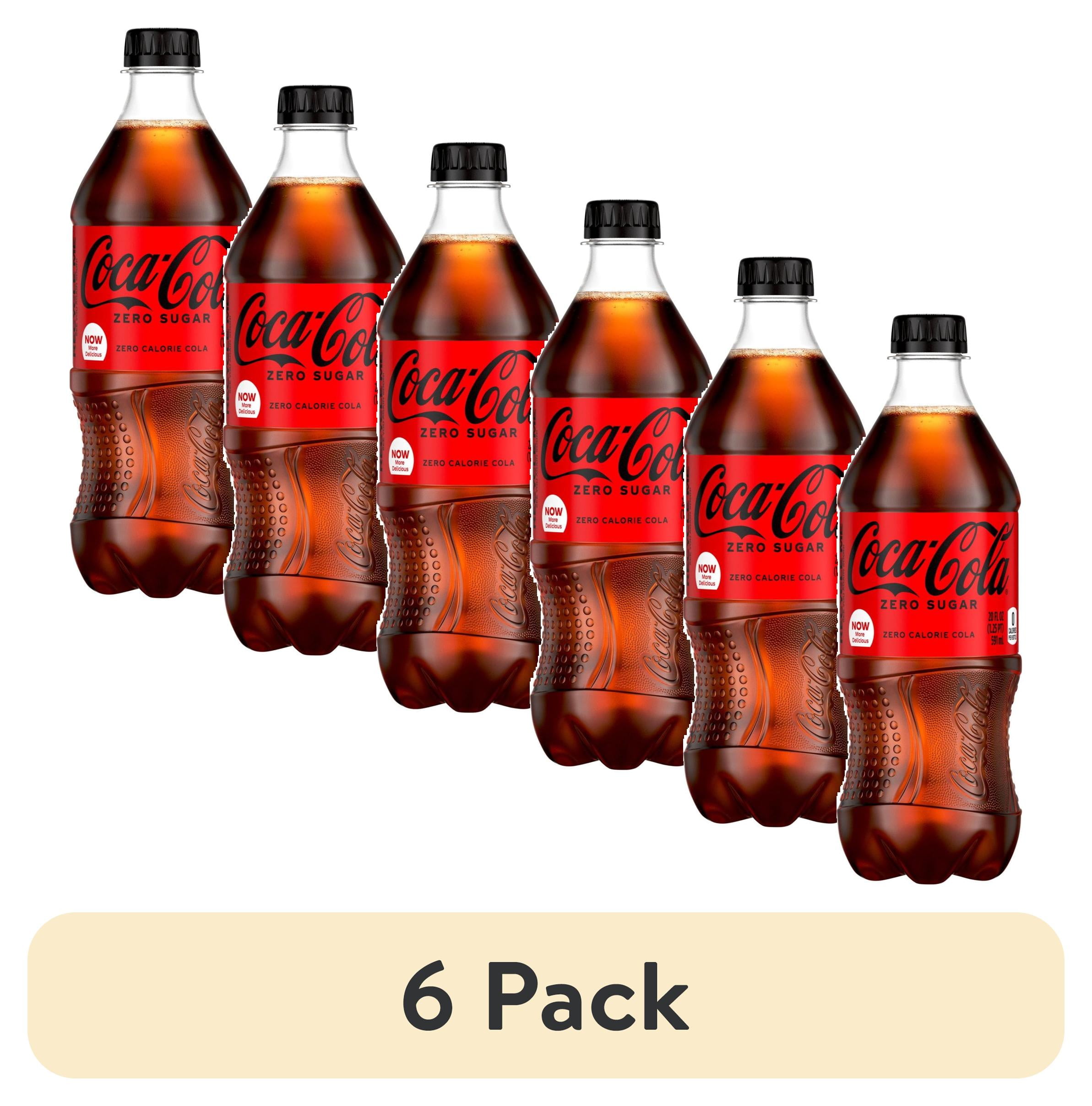 6 pack) Coca-Cola Zero Sugar Coke - 20 oz (Packaging Varies