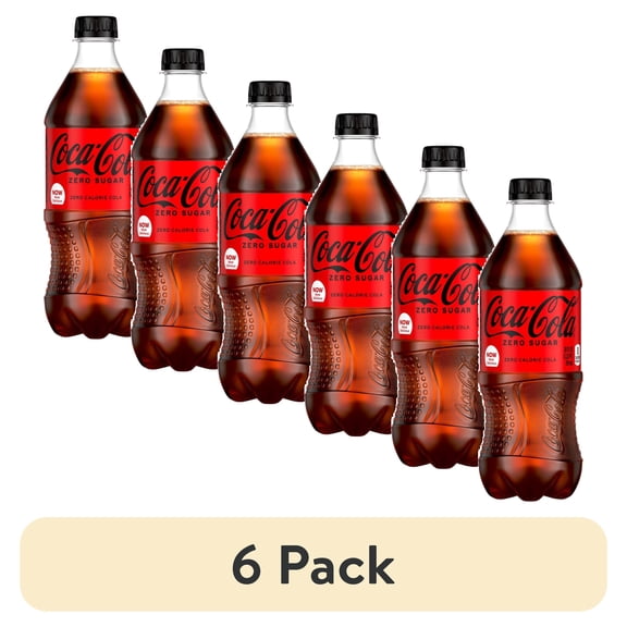 (6 pack) Coca-Cola Zero Sugar Coke - 20 oz (Packaging Varies)