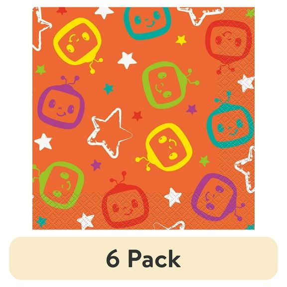 (6 pack) Cocomelon Birthday Paper Luncheon Napkins, 6.5in, 16ct