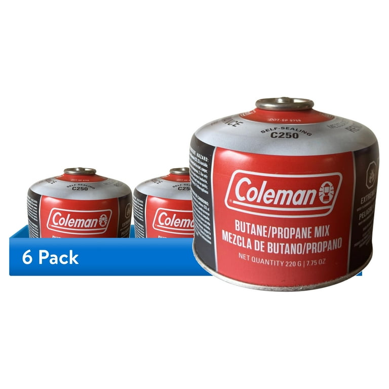 6 pack) Coleman Butane/Propane Mix Fuel 7.75oz - Walmart.com