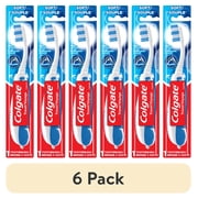 (6 pack) Colgate Adult Manual Travel Toothbrush, Soft