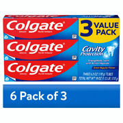 (6 pack) Colgate Cavity Protection Toothpaste with Fluoride, Great Regular Flavor, 6 oz, 3 pack