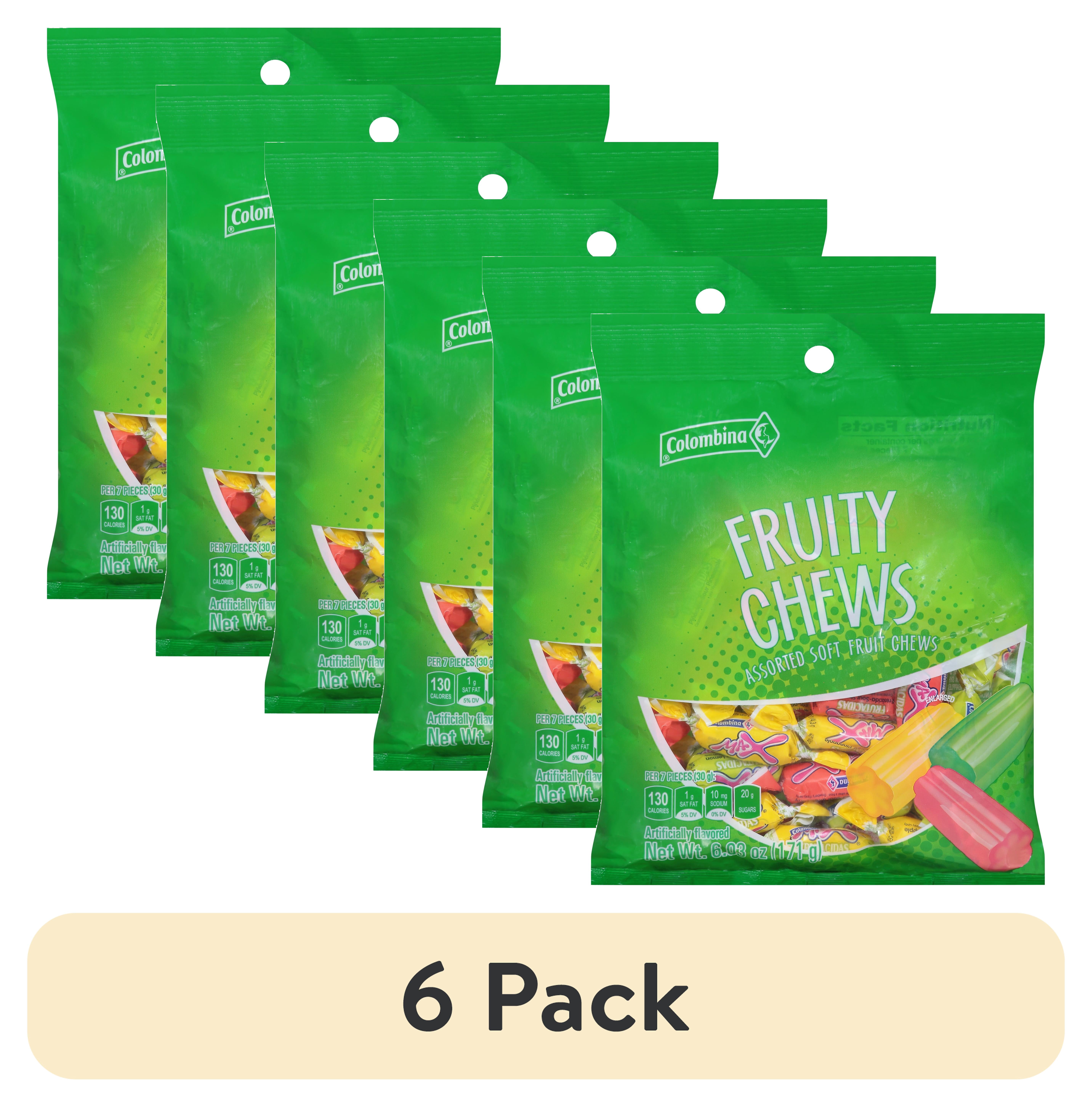 (6 pack) Colombina Fruity Chewy Candy, 6.03 oz