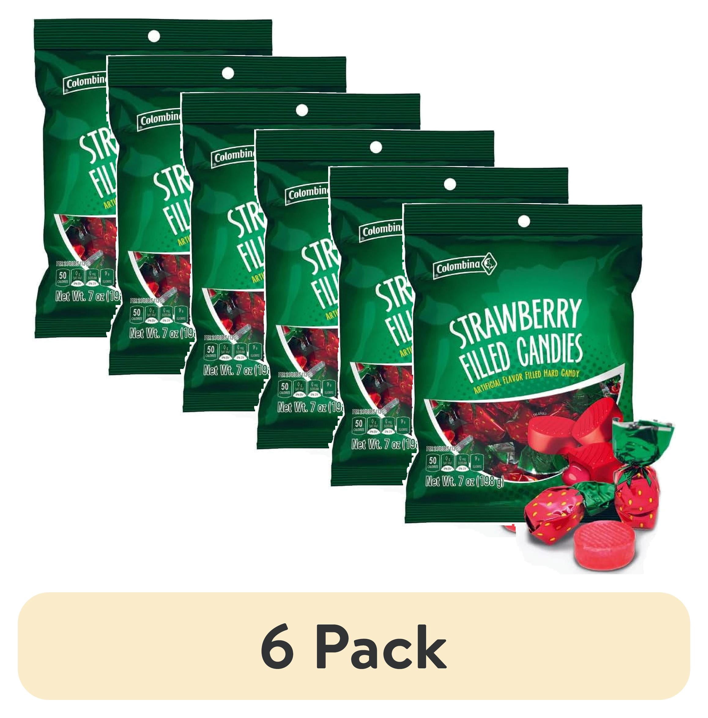 (6 pack) Colombina Strawberry Delights Hard Candies, 7oz