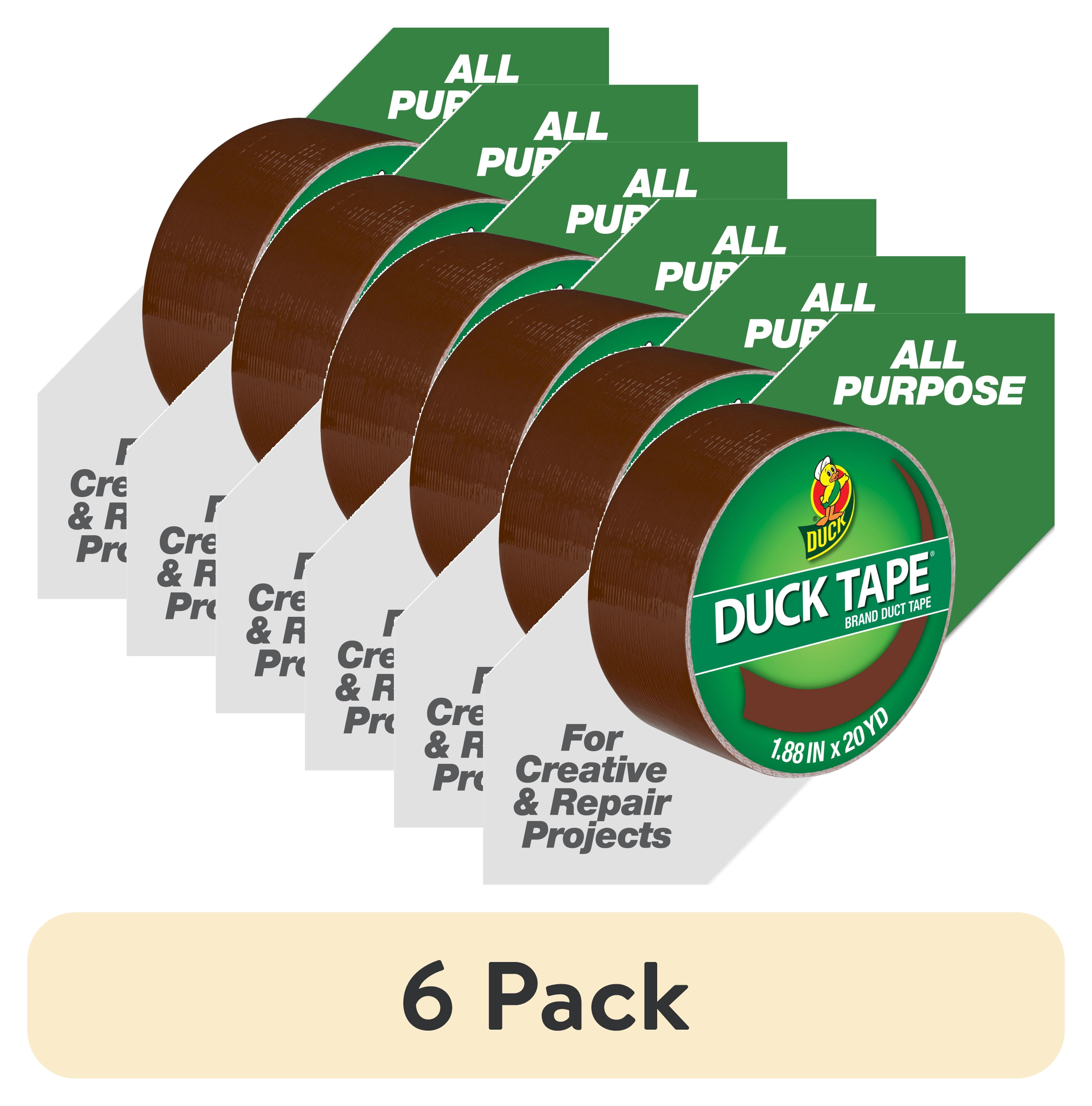 (6 pack) Color Duck Tape Brand Duct Tape, 1.88 in. x 20 yd., Brown