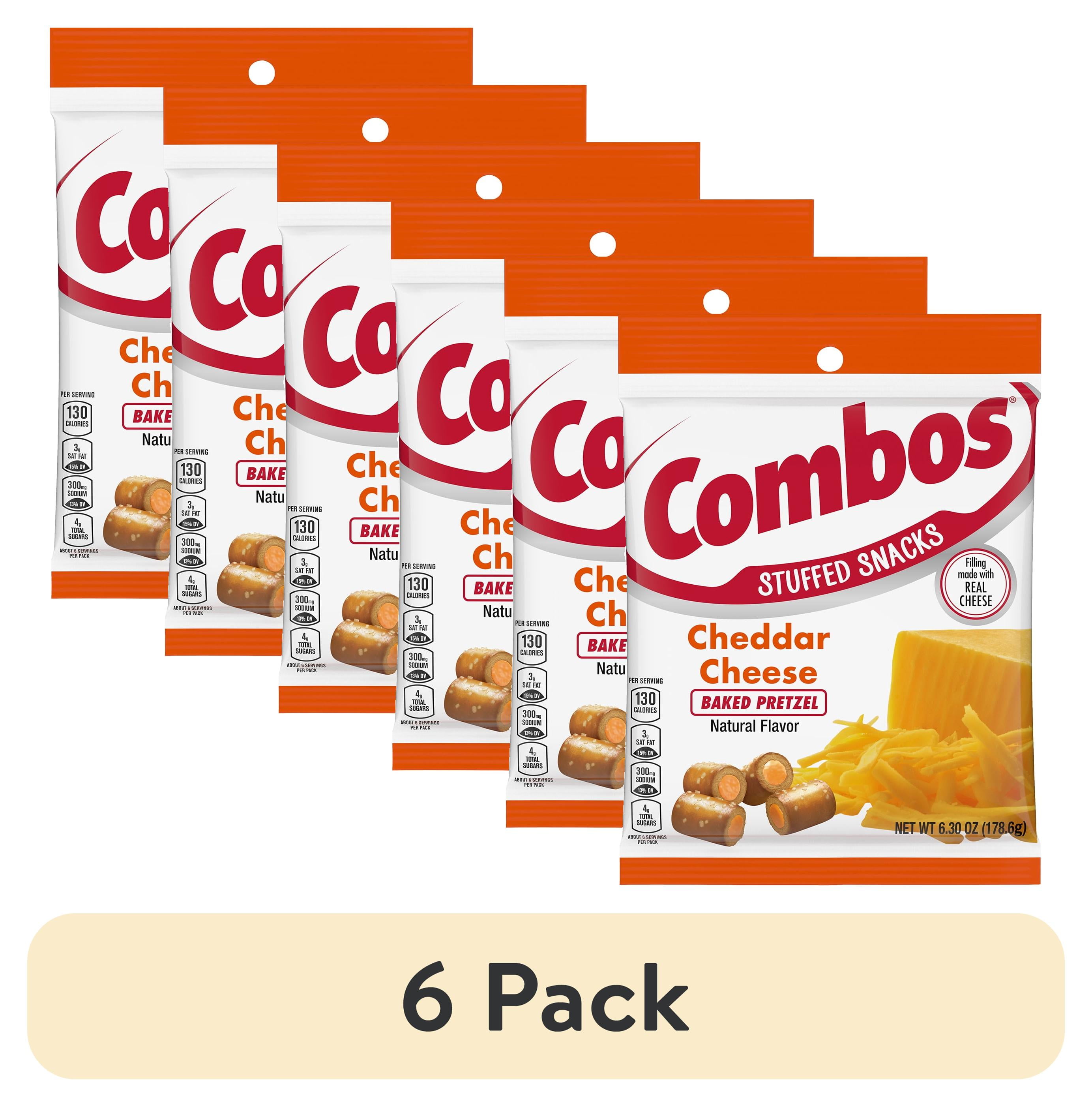(6 pack) Combos Stuffed Snacks Cheddar Cheese Baked Pretzel Snacks - 6. ...