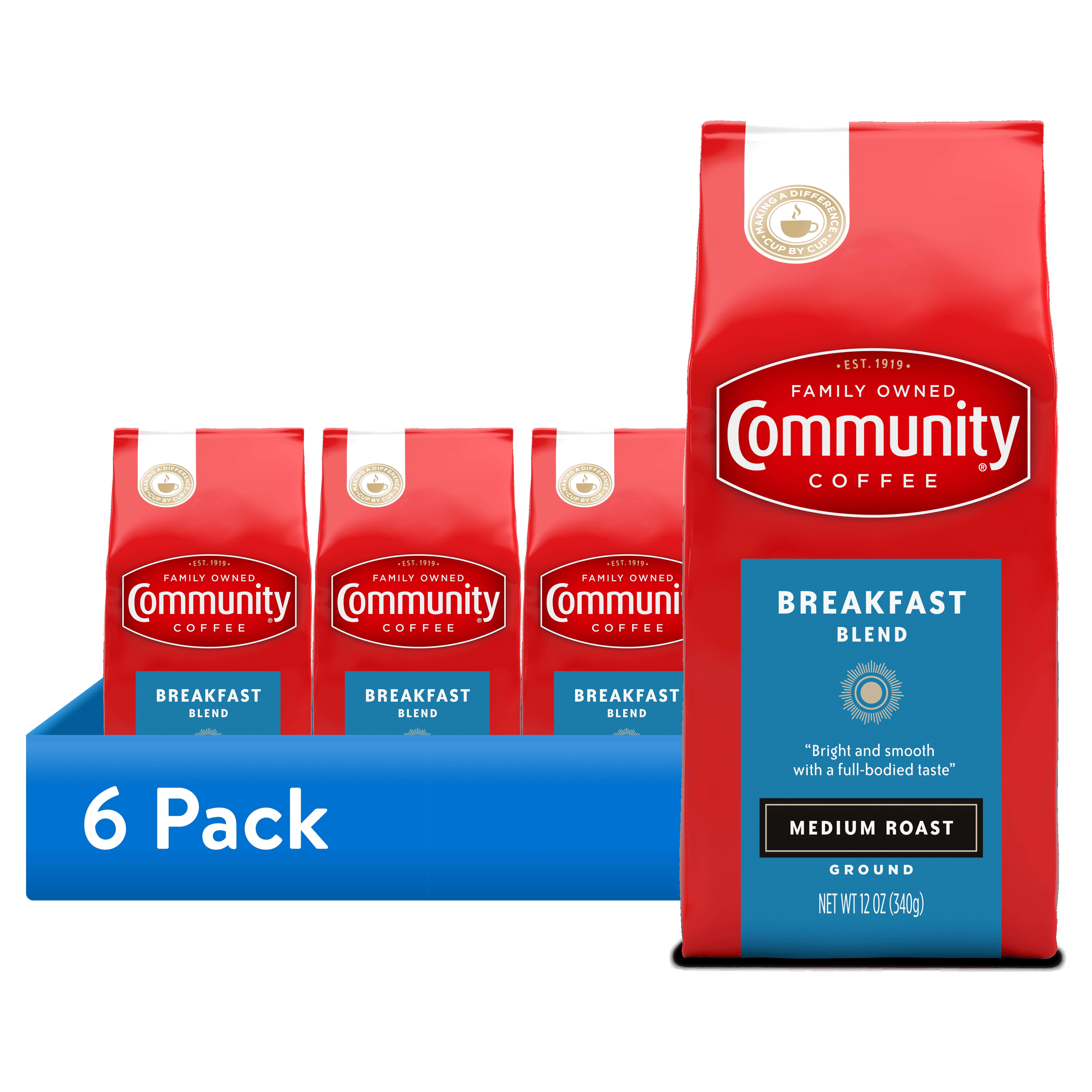 (6 pack) Community Coffee Ground Breakfast Blend 12 Oz - Walmart.com