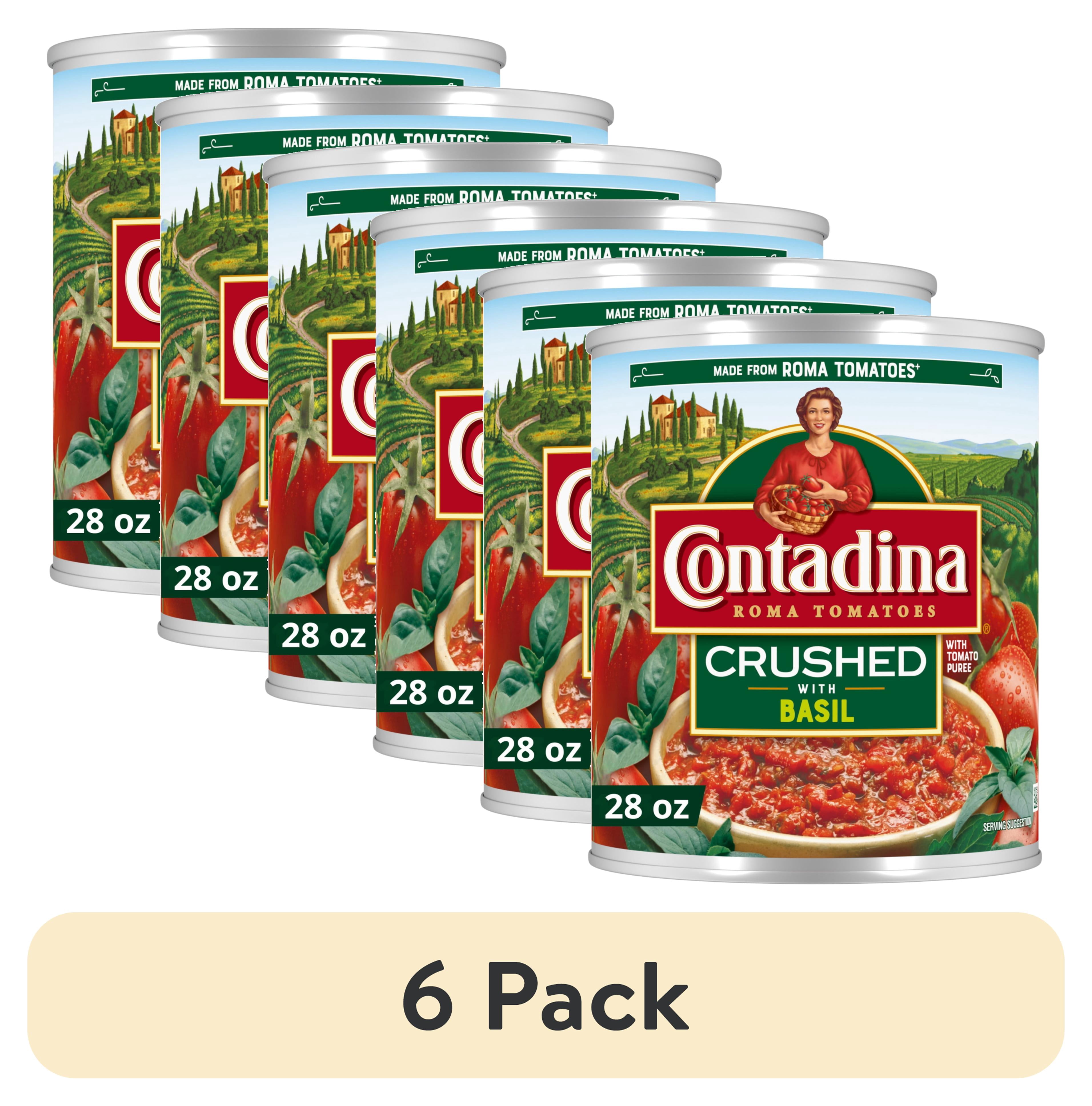 (6 pack) Contadina Crushed Tomatoes with Basil, 28 oz. Can