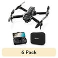 thumbnail image 1 of (6 pack) Contixo F16 Stunt Drone, 360° Flips, 1080P Camera, Brushless Motor, 16-Min Flight, Optical Flow, Case - Graphite, 1 of 10