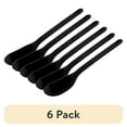 thumbnail image 1 of (6 pack) Cook With Color 12-Inch Black Silicone Spoon - Heat Resistant & Dishwasher Safe, Black, 1 of 6