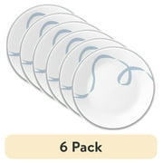 (6 pack) Corelle Blue Ribbons 8.5" Glass Salad Plate